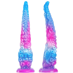 12.9inch Silicone Luminous Tentagle Multiple Stimualtion Dildo with Suction Cup