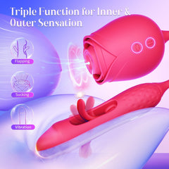 Flapping and Sucking Vibration dildo Toy