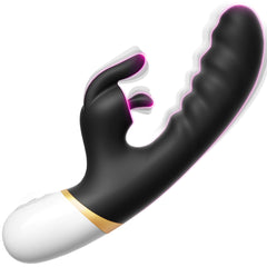 New Upgraded Rabbit Vibrating and Licking G-Spot and Clit Stimulation Toy