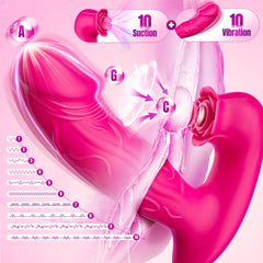 Wearable sucking and vibrating Clitoral G-spot Vibrator Toy