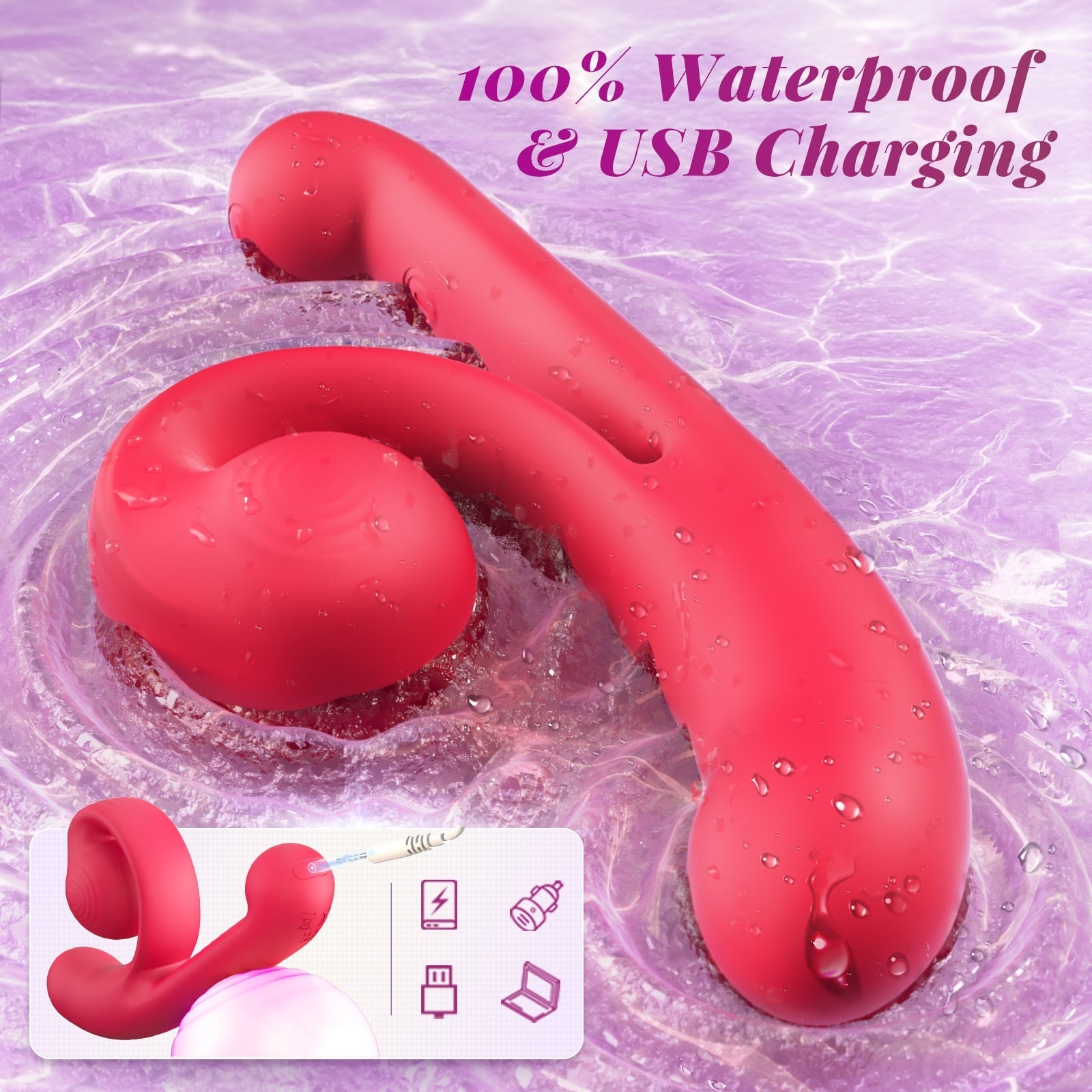 Snail Dual Stimulation Vibrator for Woman's Clitoris and G-Spot