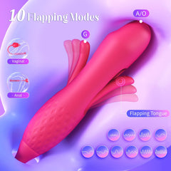 Flapping and Sucking Vibration dildo Toy