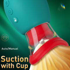 Lifelike Auto/Manual Mouth Suction and Kissing Clitoirs Stimulation Vibrator