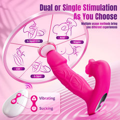 Wearable sucking and vibrating Clitoral G-spot Vibrator Toy