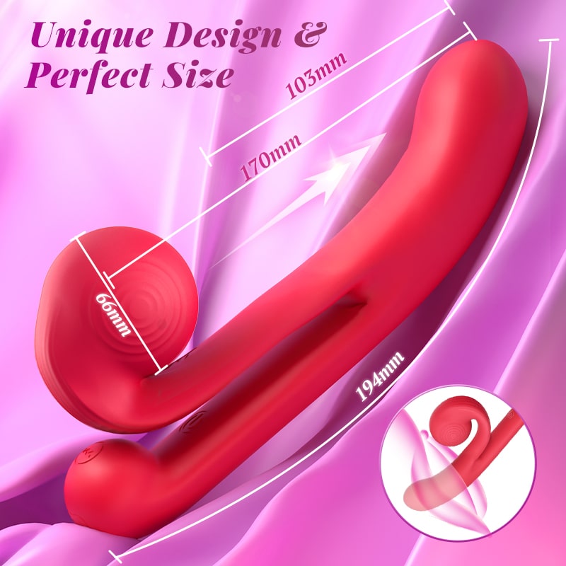 Snail Dual Stimulation Vibrator for Woman's Clitoris and G-Spot