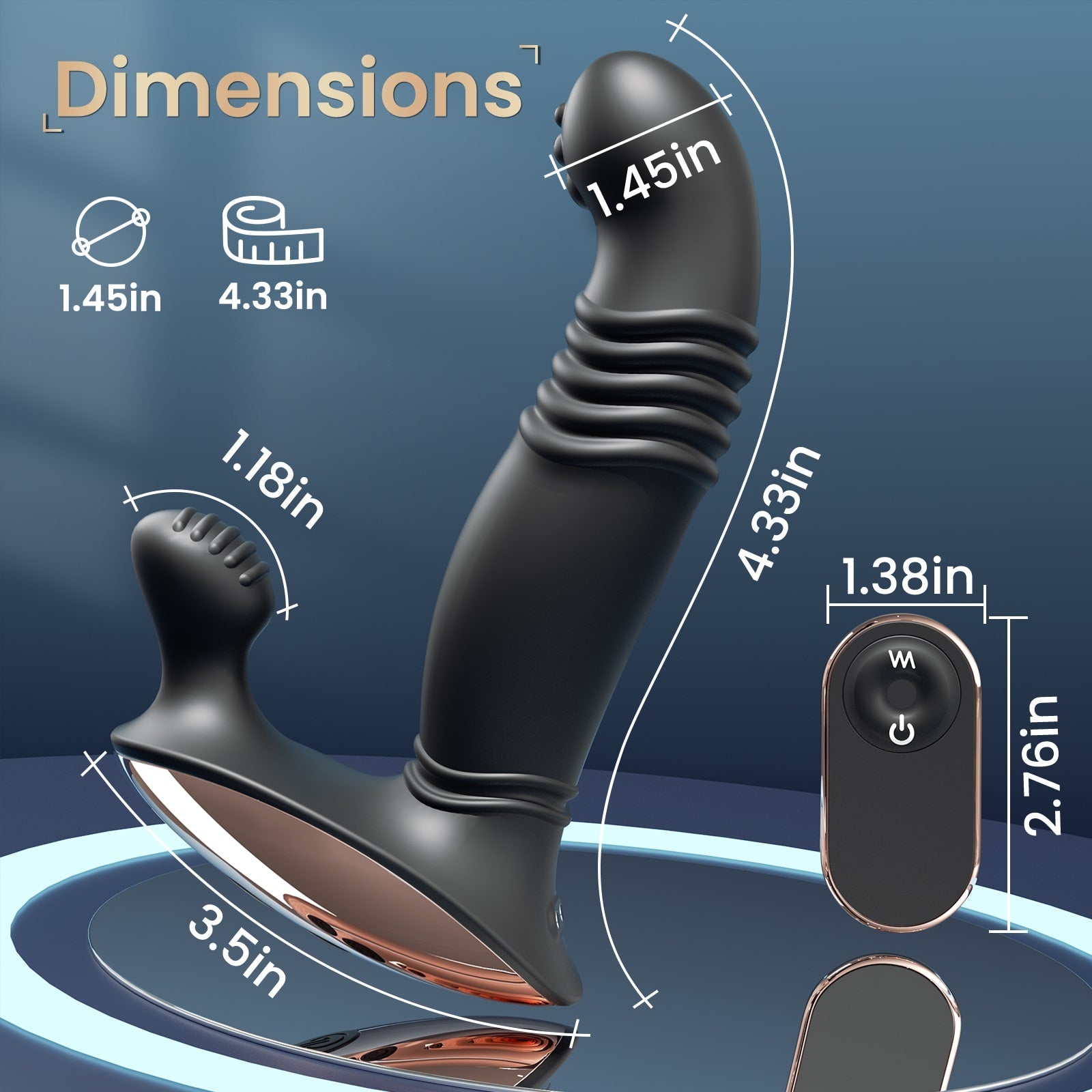 Remote Control G-spot Thrusting & Vibrating Anal Vibrator Dildo