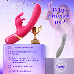 New Upgraded Rabbit Vibrating and Licking G-Spot and Clit Stimulation Toy