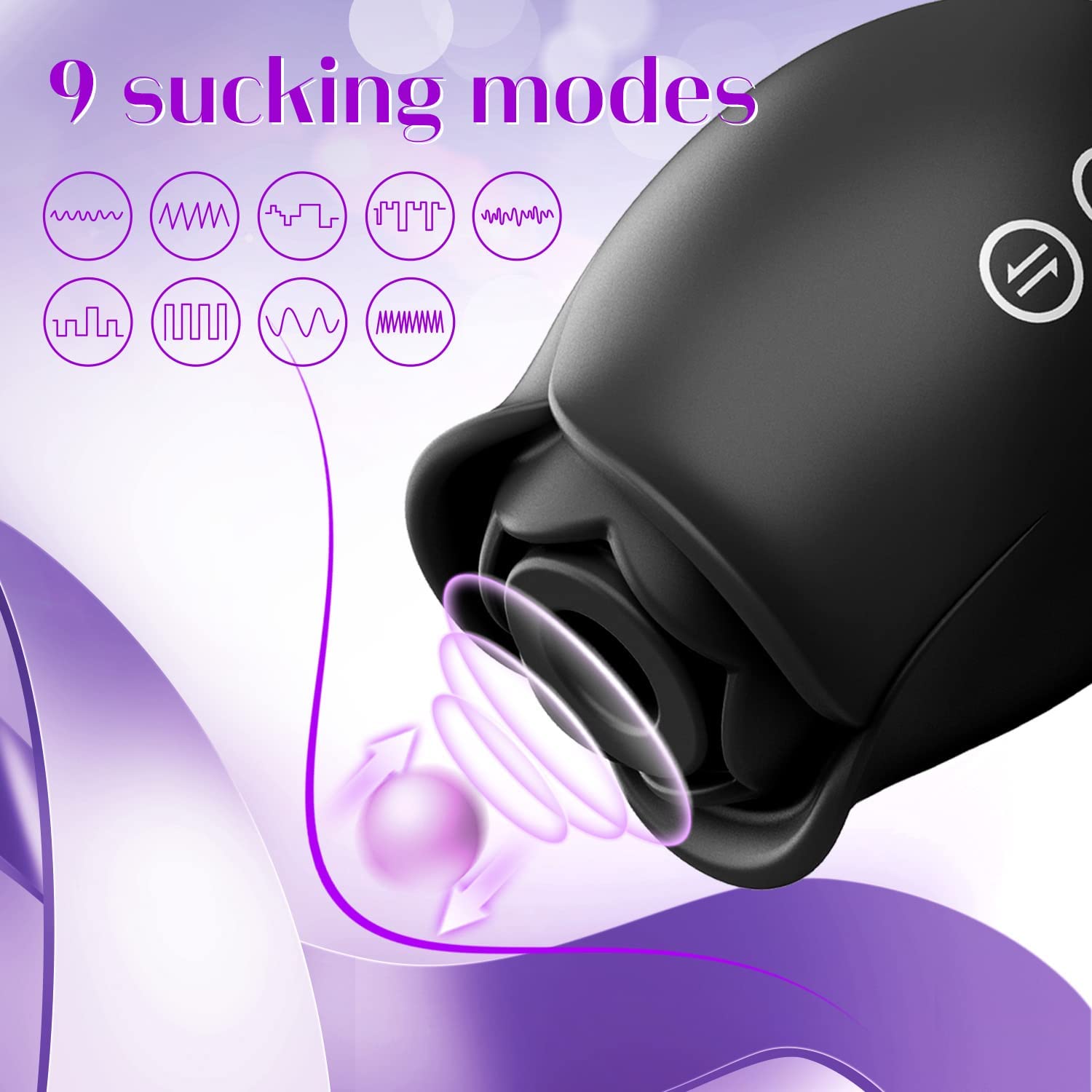Body-Safe Silicone Rose Sucking Sex Toy for Women