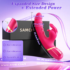 New Upgraded Rabbit Vibrating and Licking G-Spot and Clit Stimulation Toy