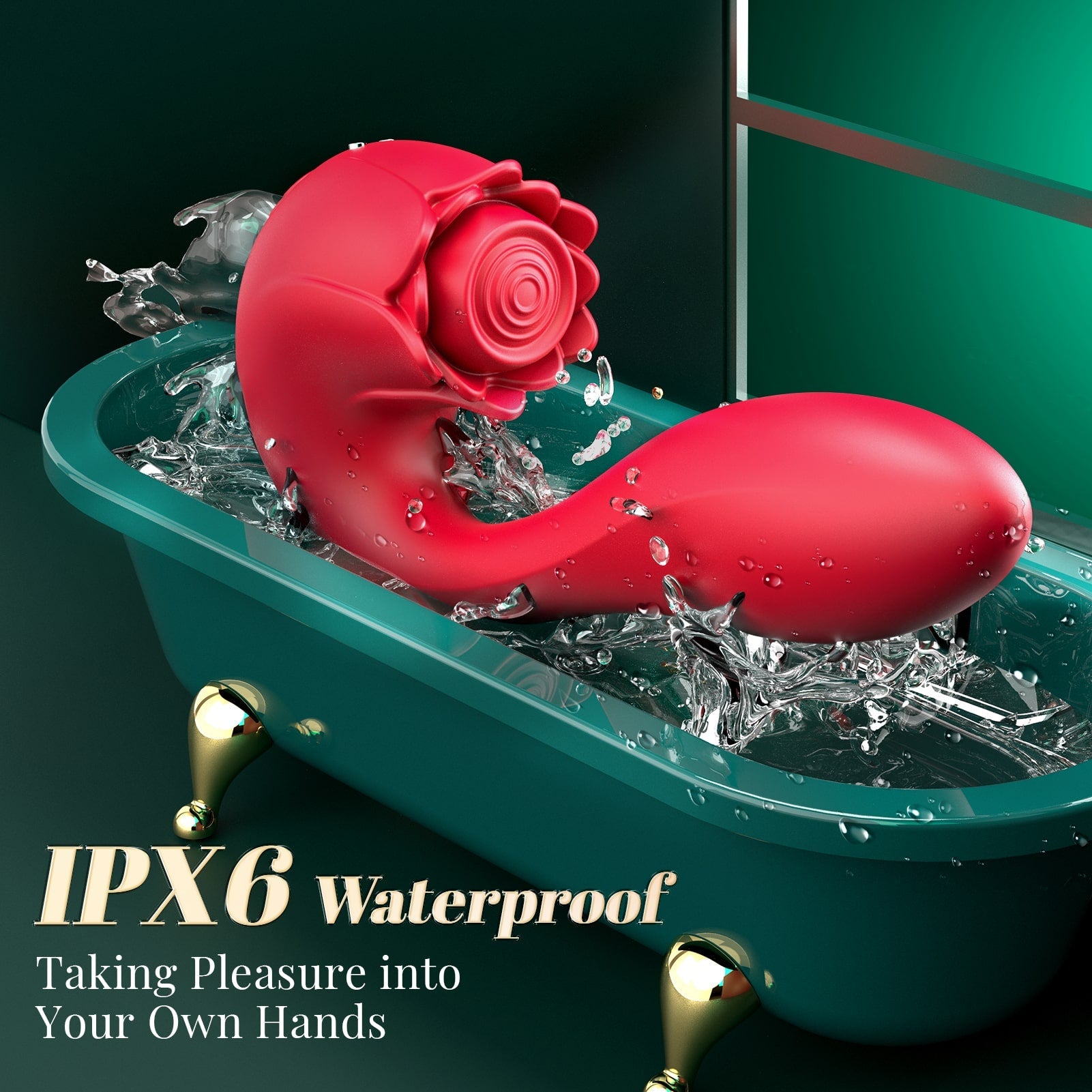 Sohimi 2 in 1 Pulsing and Vibrating Rose Vibrator Toy