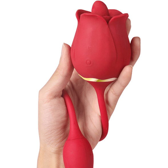 Rose Tongue Licking Stimulator with Vibrating Egg