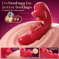 VIXEN| App Control Licking and Suction Flapping Clit G - Spot Stimulator Toy - Sohimi