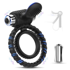 3 in 1 Male Penis Ring Vibrators for Erection Enhancing