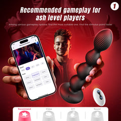 SAURON APP Control Vibrating and Rotating Anal Male Toy Vibrator