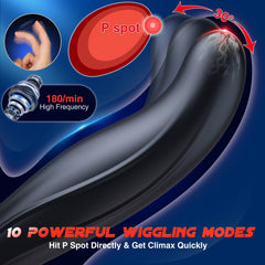SBD 5 in 1 Thrusting & Vibrating Anal Vibrator Butt Plug with Cock Ring