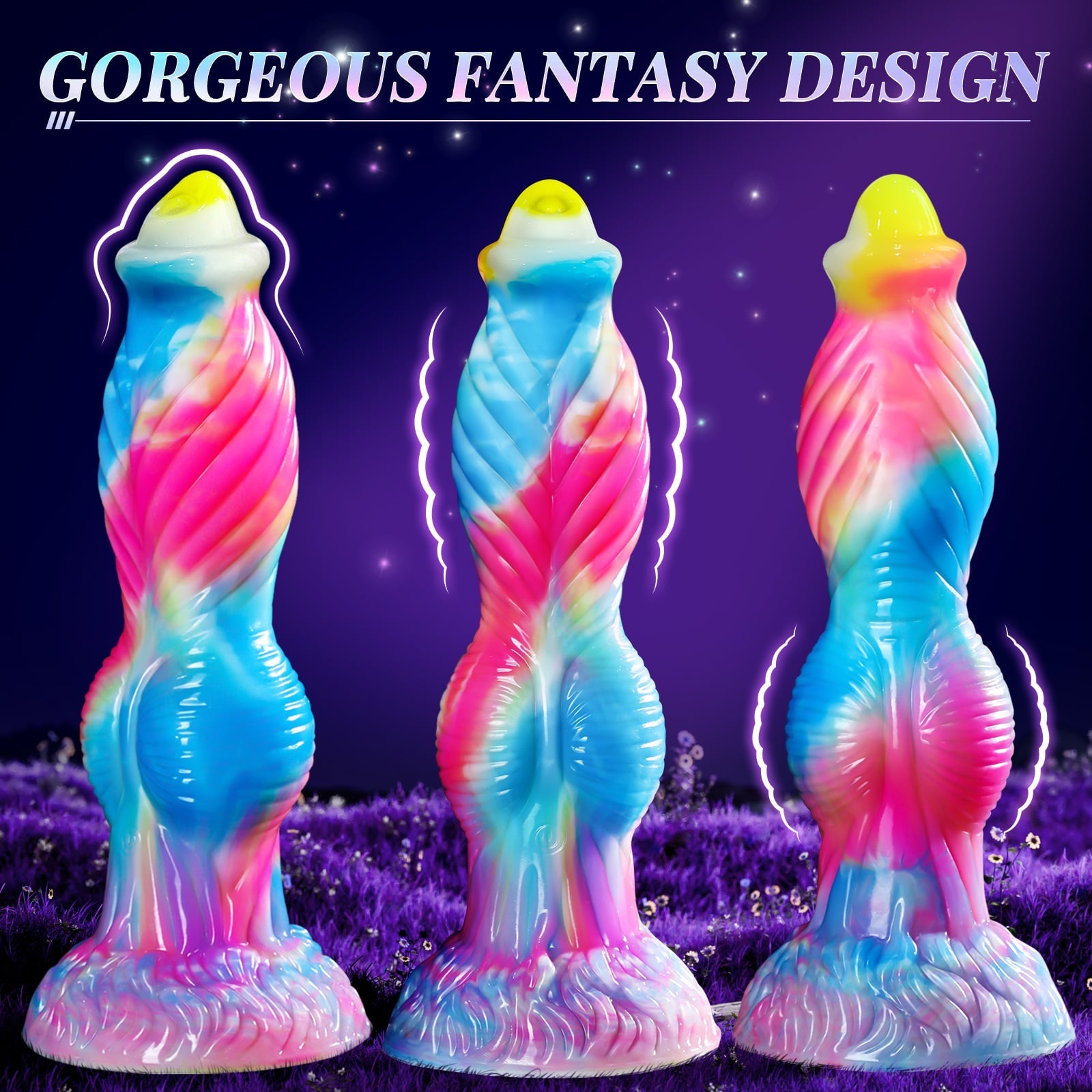 10.2 inch Fantastic 3 in 1 Realistic Huge dildo Vibrator Sex Toy