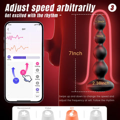 SAURON APP Control Vibrating and Rotating Anal Male Toy Vibrator